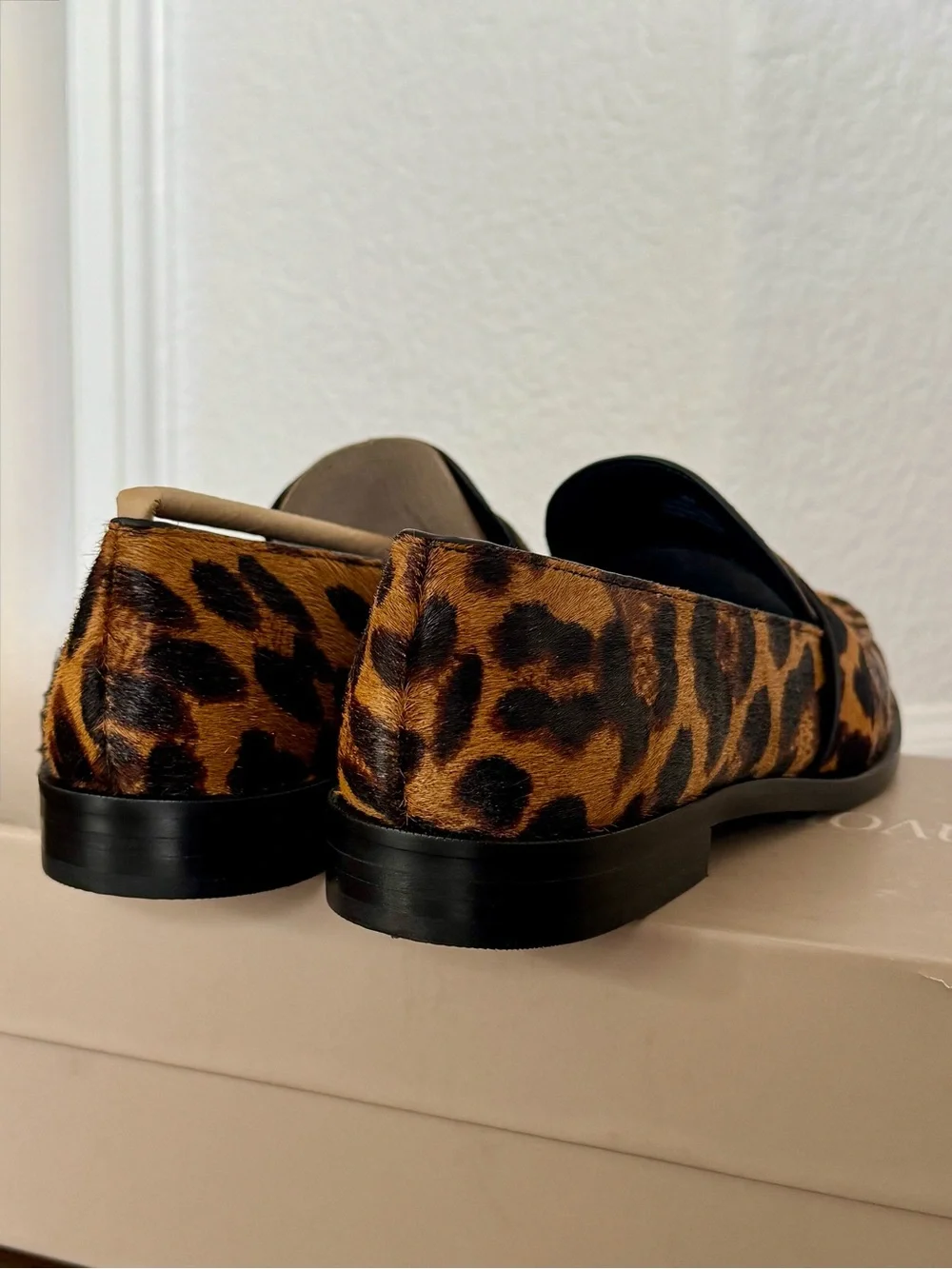 New in box! Favorite Daughter Leopard print Calf Hair Loafers Lola Too